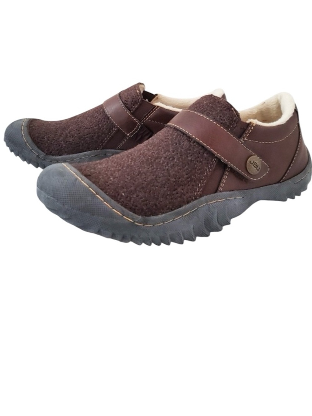 JBU by Jambu Blakely Encore artisanal 8 slip on faux fur lined brown shoes